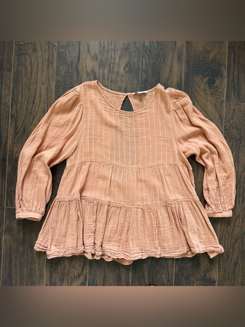 American Eagle Medium Salmon/Blush Pink Babydoll Top